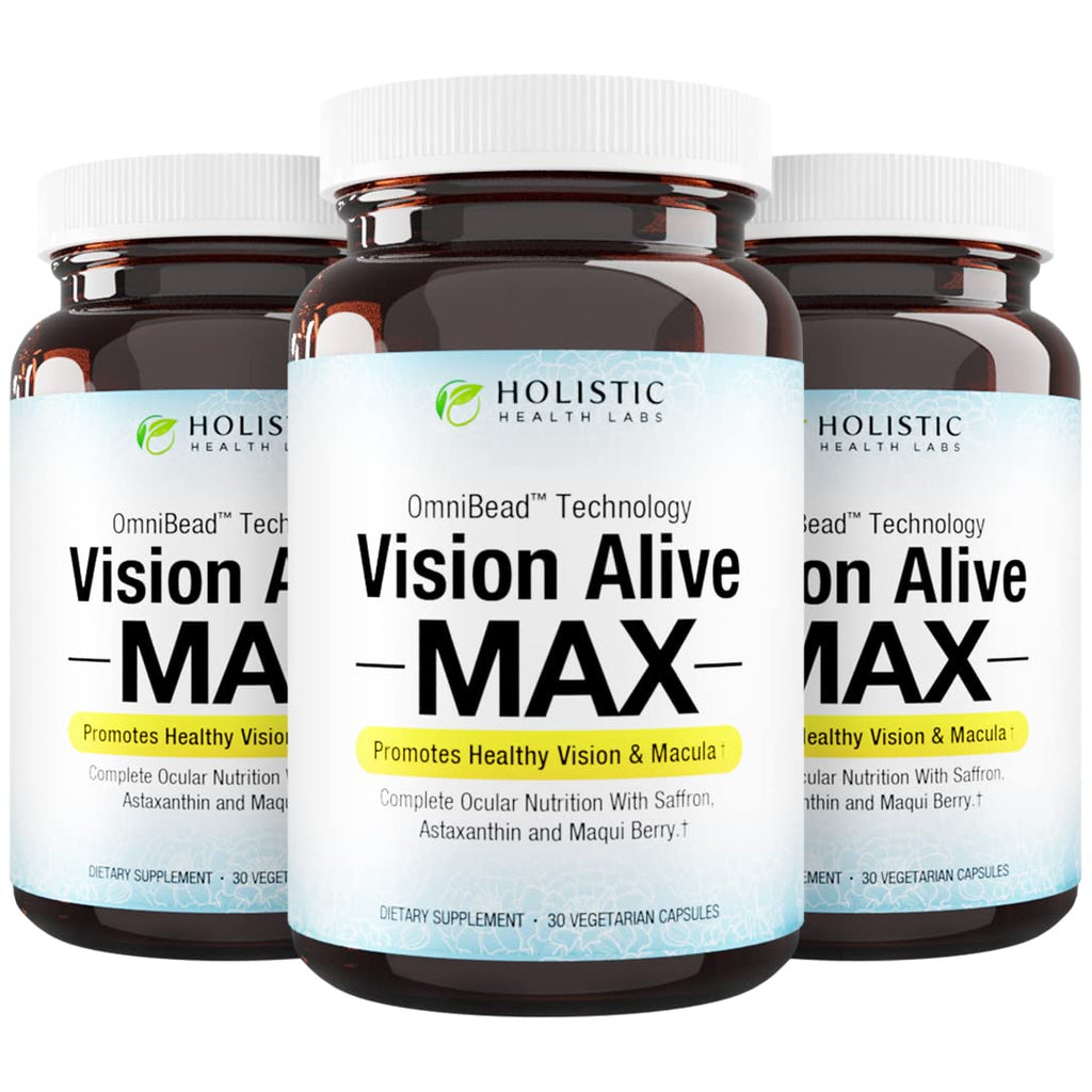 Holistic Health Labs Vision Alive Max Eye Health Supplement with Lutemax 2020 & Natural Antioxidants