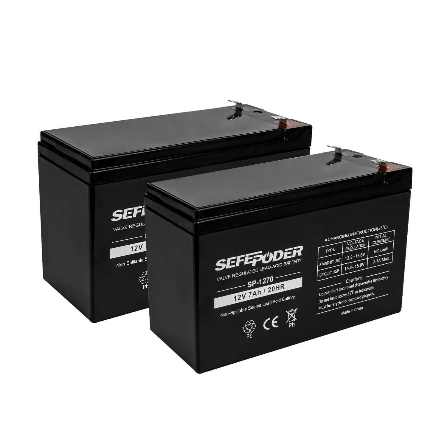 SEFEPODER Sealed Lead-Acid Battery SLA Rechargeable

