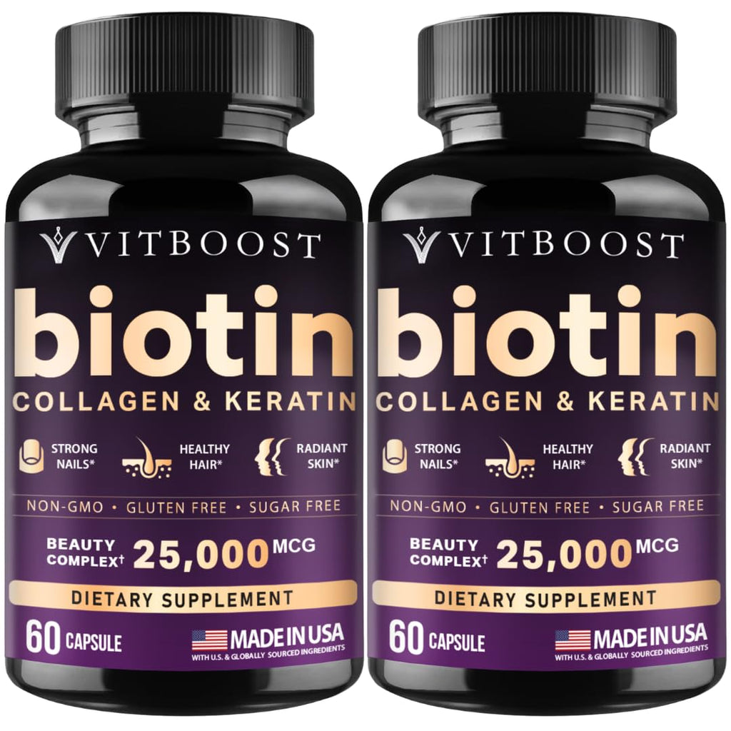 Vitboost Biotin Hair Growth Vitamins USA Made

