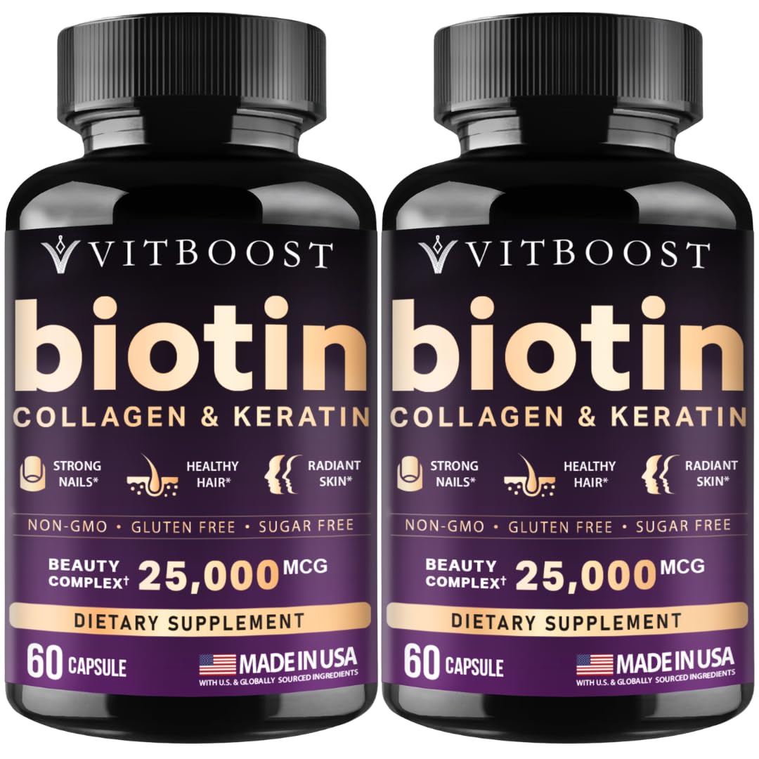 Vitboost Biotin Hair Growth Vitamins USA Made

