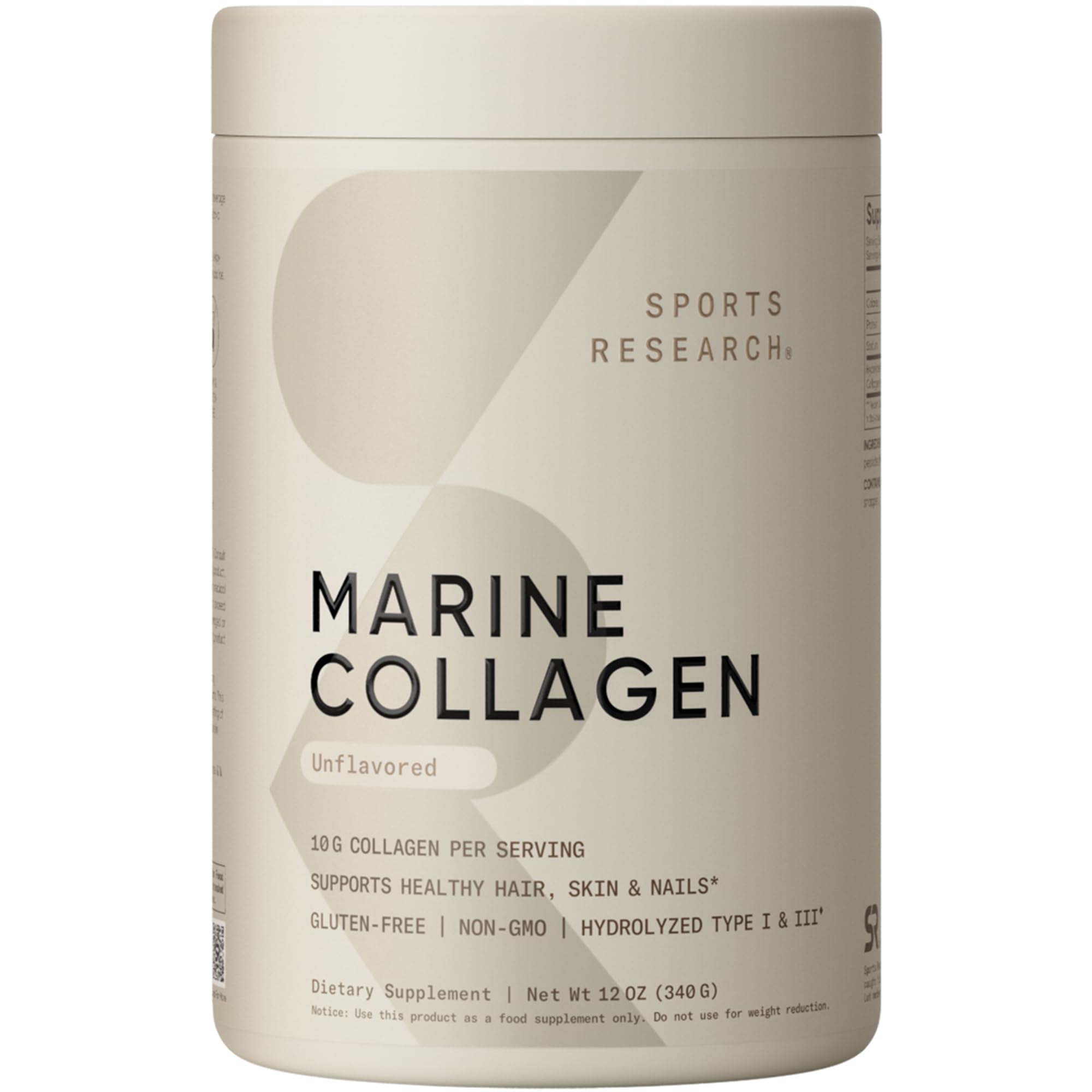 Sports Research Marine Collagen Peptides Powder

