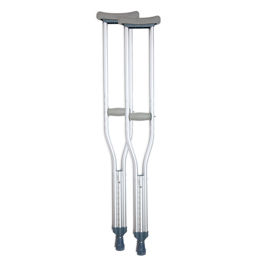 BodyMed Aluminum Crutches – Height Adjustable, Pair

