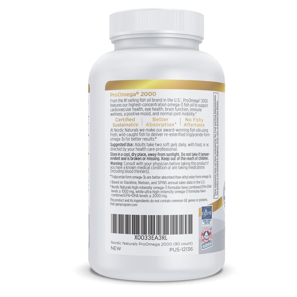 Nordic Naturals ProOmega 2000 Lemon Omega-3 Soft Gels

