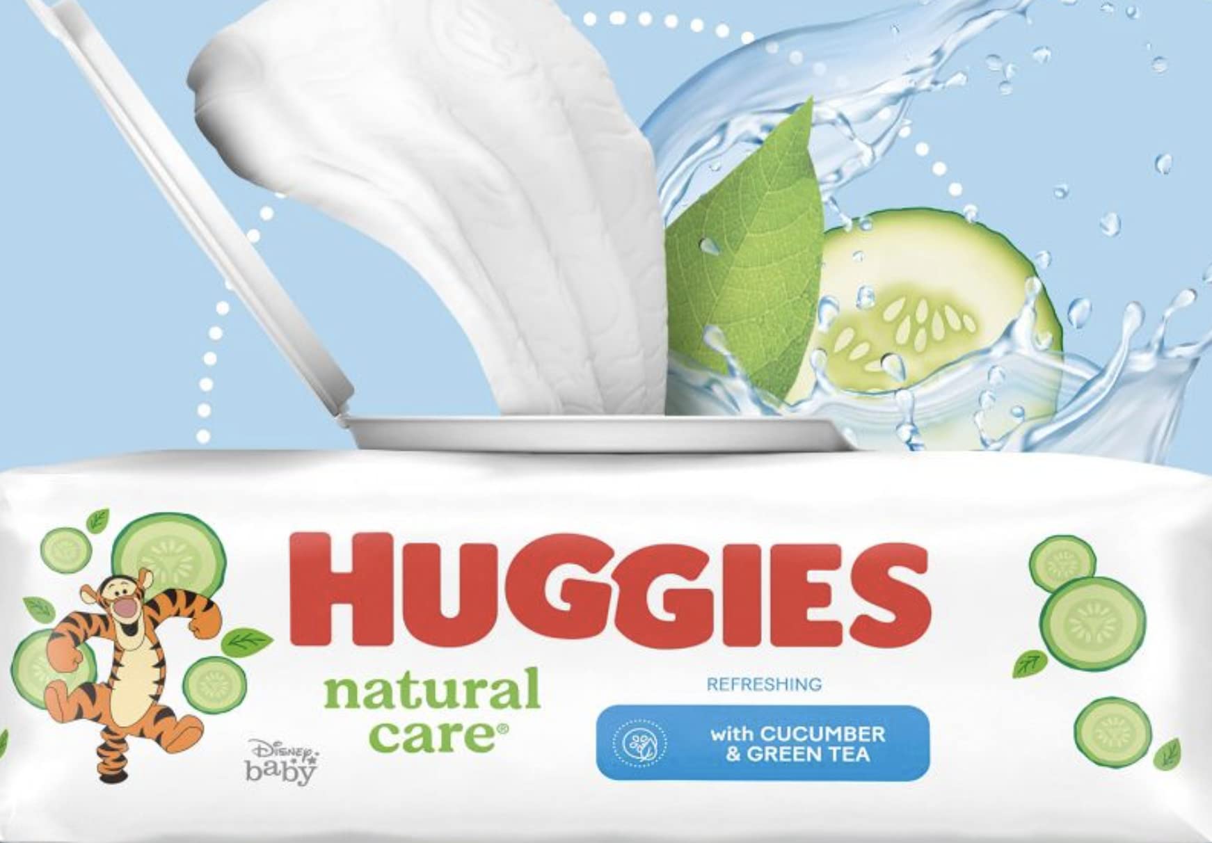 Huggies Natural Care Baby Wipes - Cucumber Aloe Vitamin E, Hypoallergenic
