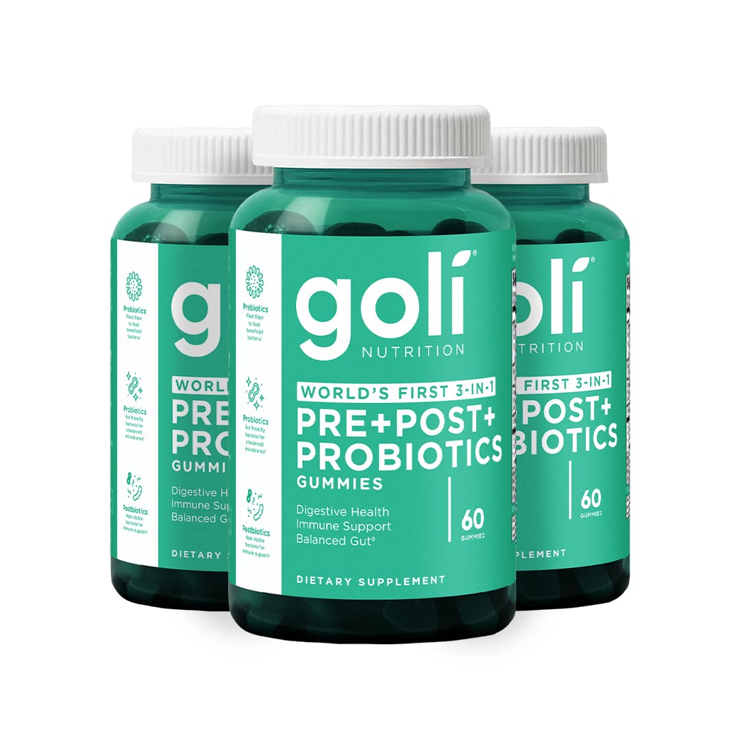 Goli Pre Pro Postbiotic Gummies - 3-in-1 Formula

