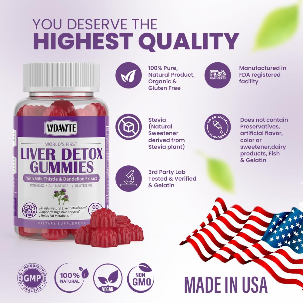 VIDAVITE Liver Support Gummies – Sugar-Free Detox

