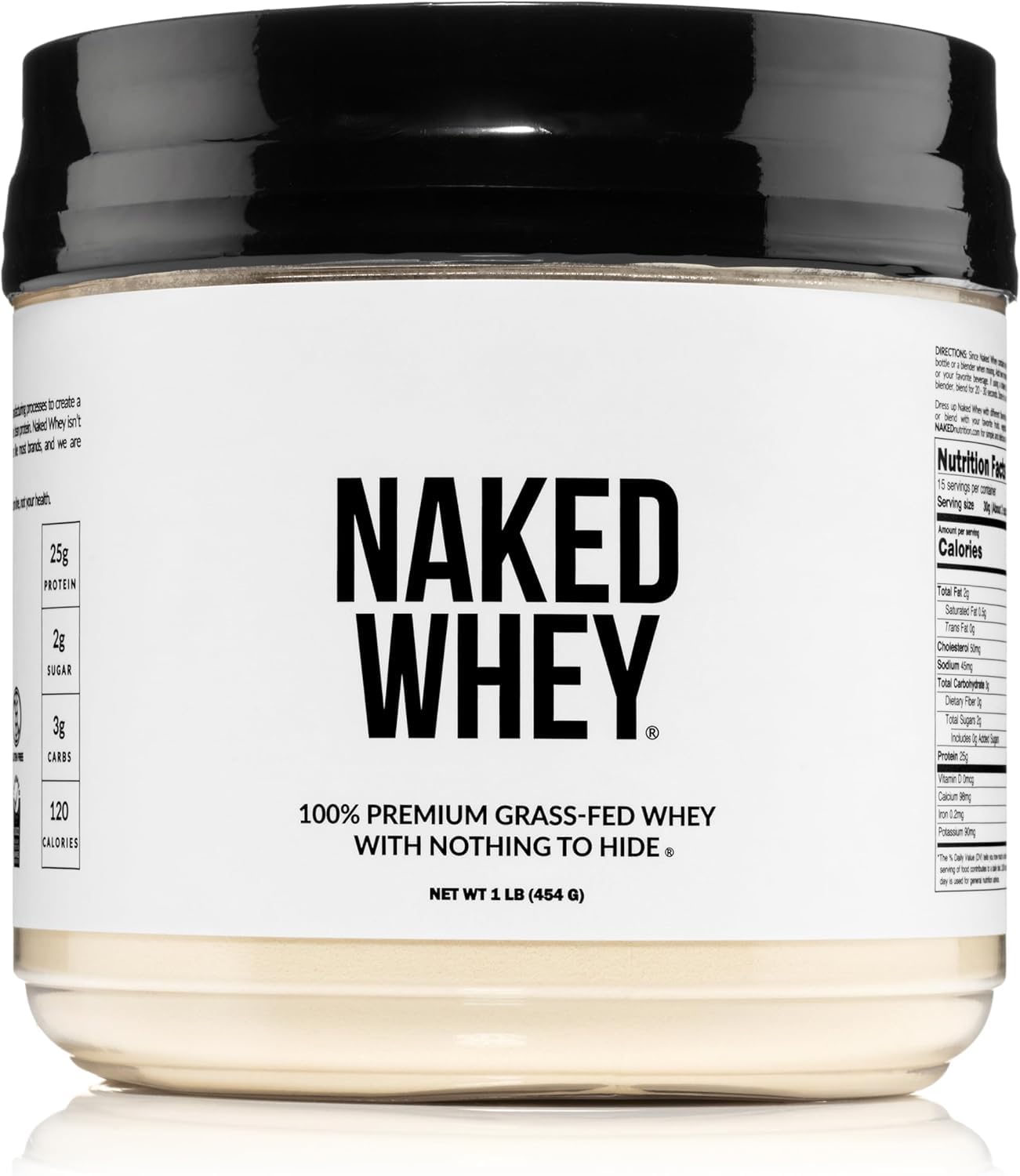 NAKED Whey Protein Powder - Grass-Fed, Non-GMO, Gluten-Free