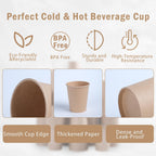 Lamosi Kraft Paper Cups - Unbleached Disposable Cups

