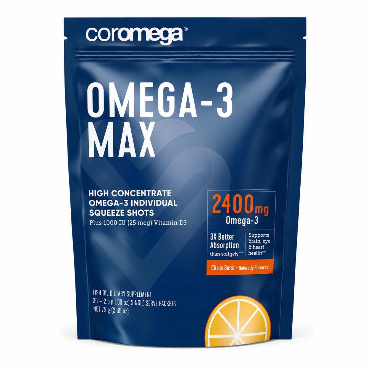 Coromega MAX Omega-3 Fish Oil + Vitamin D

