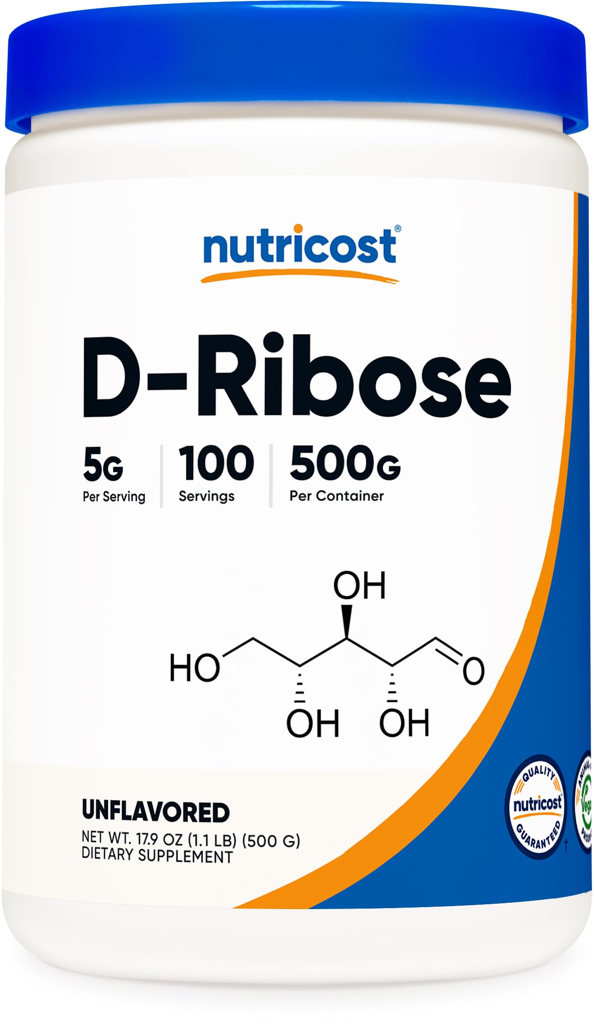 Nutricost D-Ribose Powder Non-GMO Gluten Free

