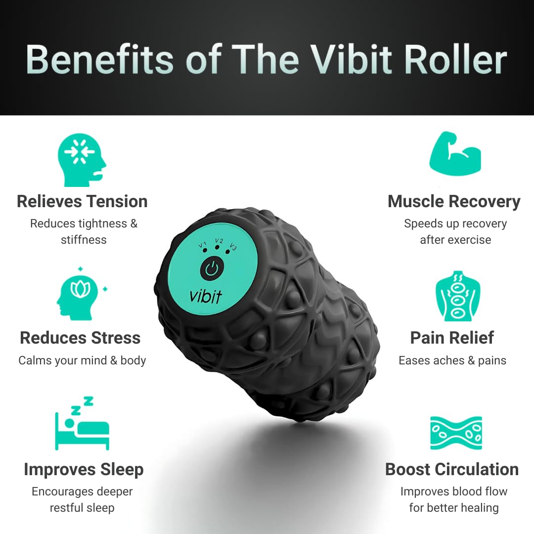 Vibit Vibrating Massage Roller for Deep Tissue Relief

