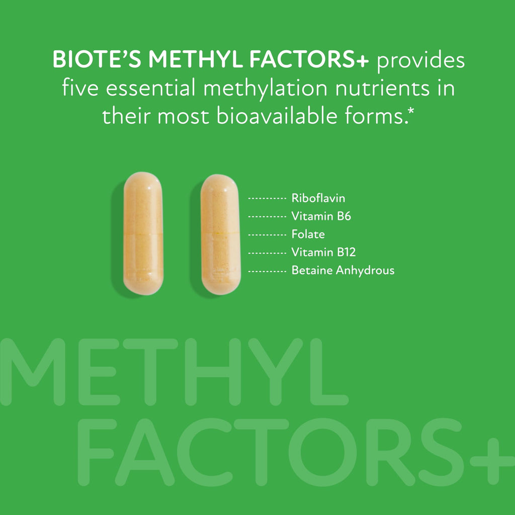 Biote Methyl Factors+ Circulation & Mood Supplement

