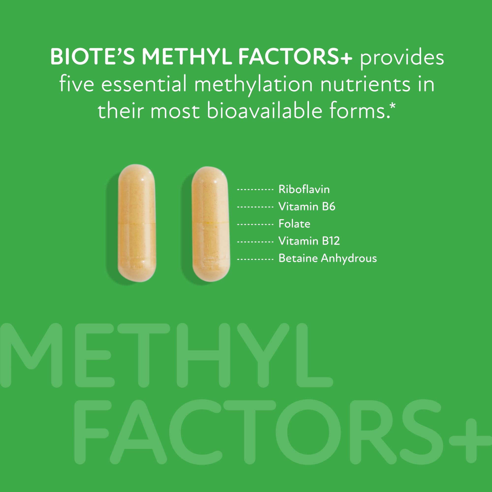 Biote Methyl Factors+ Circulation & Mood Supplement

