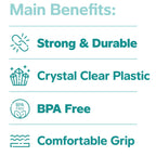 GUSTO Plastic Cups – Disposable for Cold Beverages

