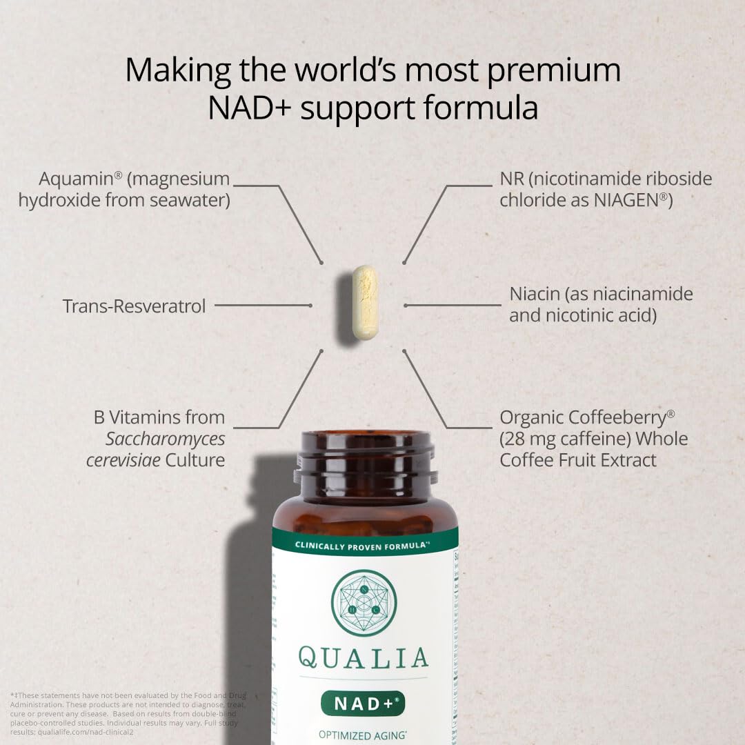 Qualia NAD+ Supplement Doctor-Formulated NAD+ Precursors

