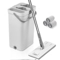 Spin Mop and Bucket with Wringer Set, 360° System, 3 Microfiber Heads, 51in Handle – 15QT