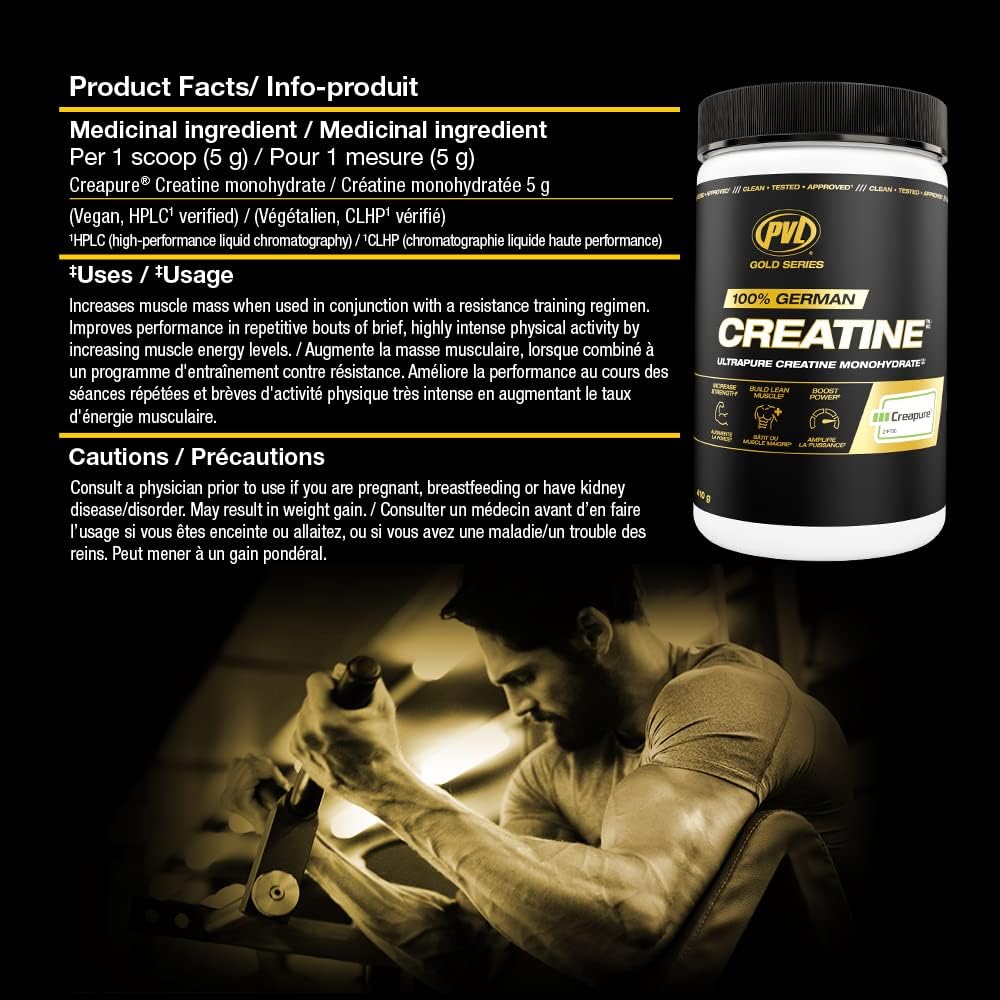 PVL Creapure Creatine Monohydrate Powder – Muscle Support

