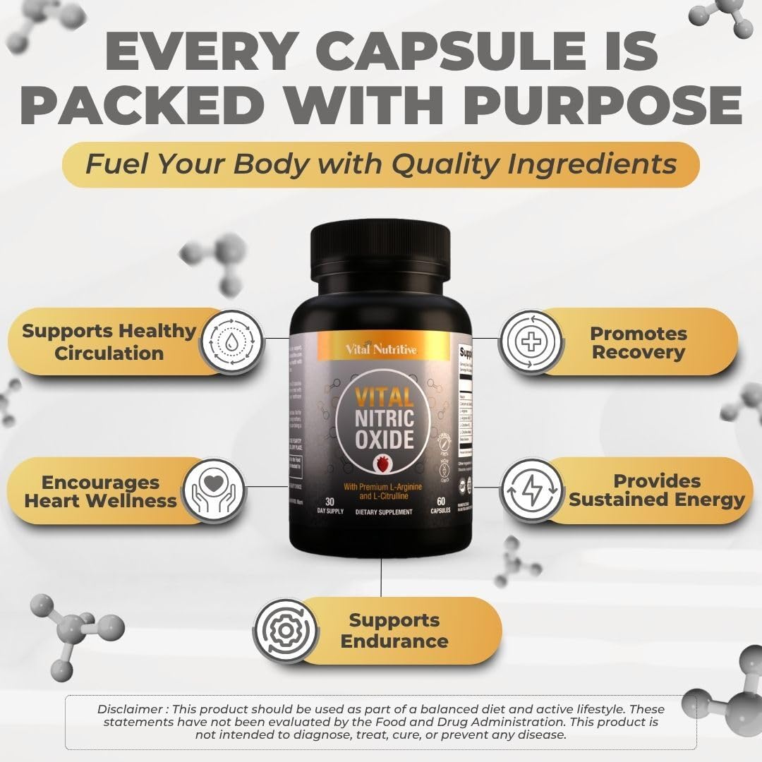 Vital Nitric Oxide Supplement for Men | Blood Flow & Energy


