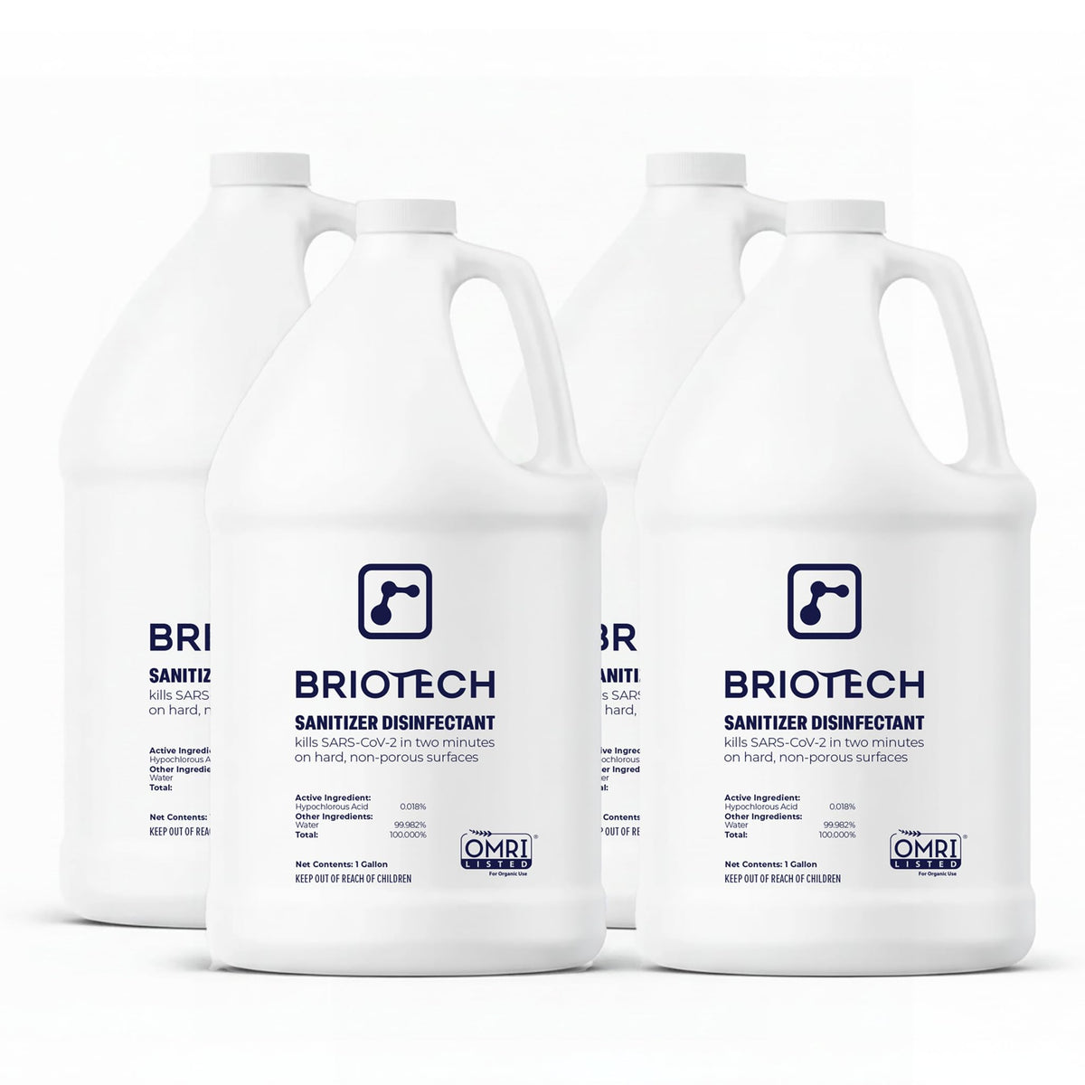 BRIOTECH Hypochlorous Sanitizer & Disinfectant - Kills 99.99% of Viruses & Bacteria