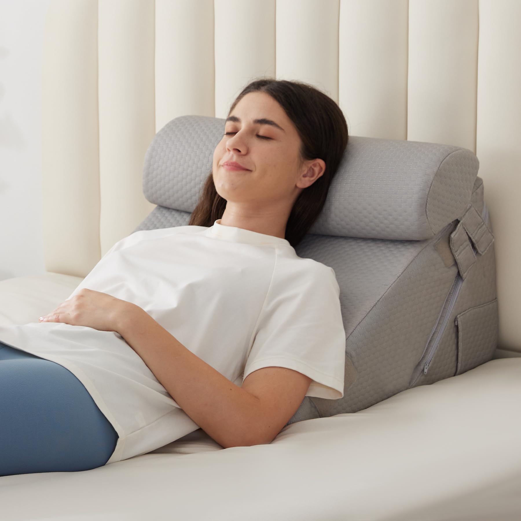 BIEEZZK Wedge Pillow Set for Post-Surgery & Acid Reflux