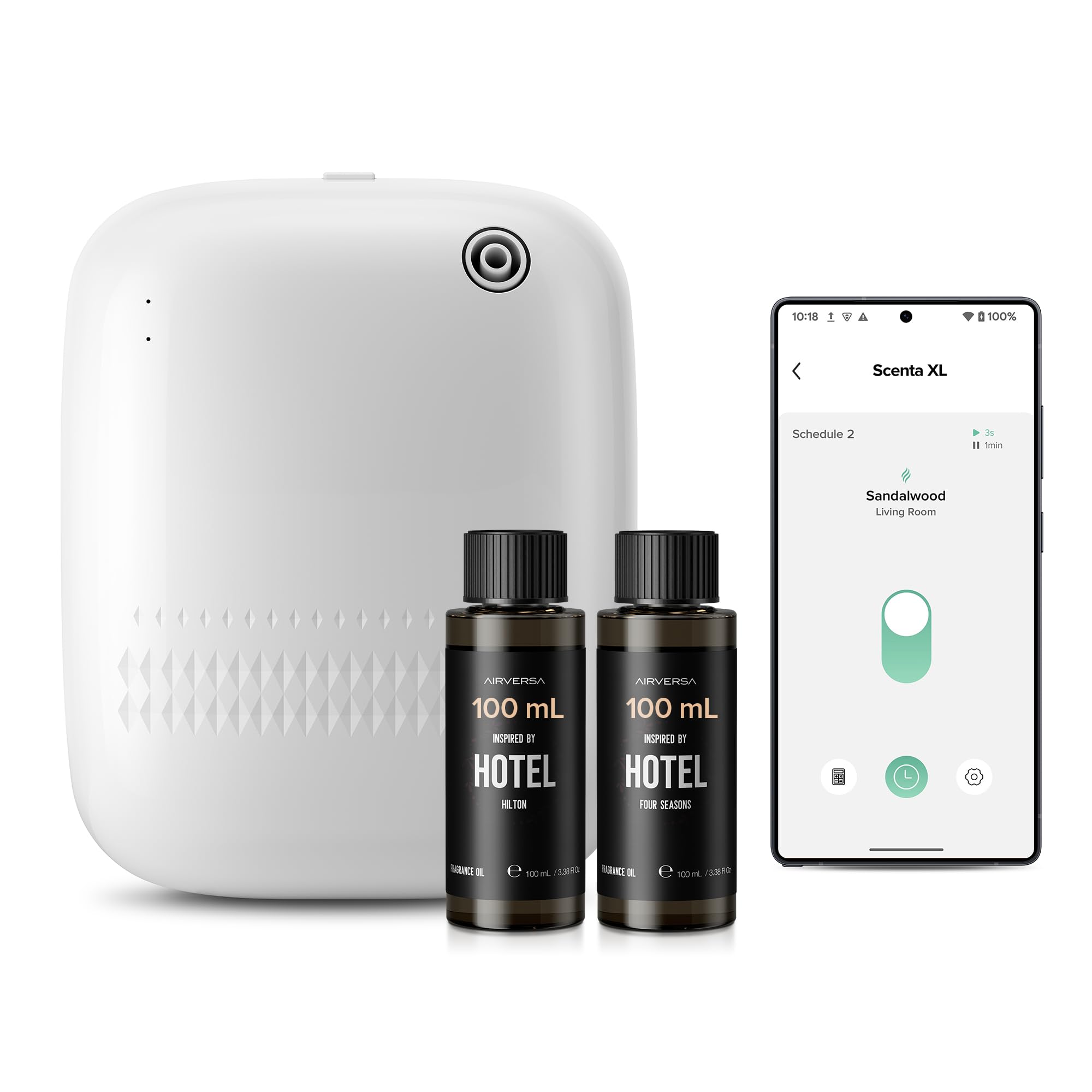 Airversa Waterless Essential Oil Diffuser for Large Spaces, Up to 2000 sq ft
