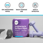 Zogics Antibacterial Disinfecting Wipes EPA-Registered

