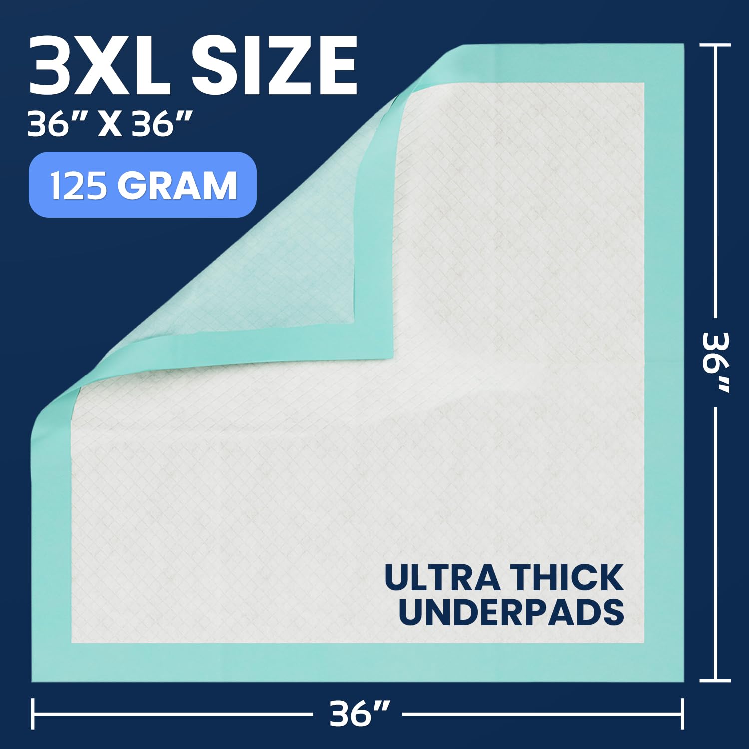 AllSett Health Disposable Incontinence Bed Pads for Adults

