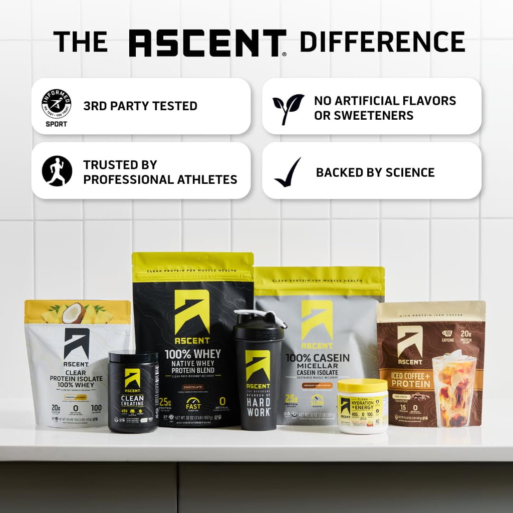 Ascent Clear Whey Protein Powder 100% Isolate

