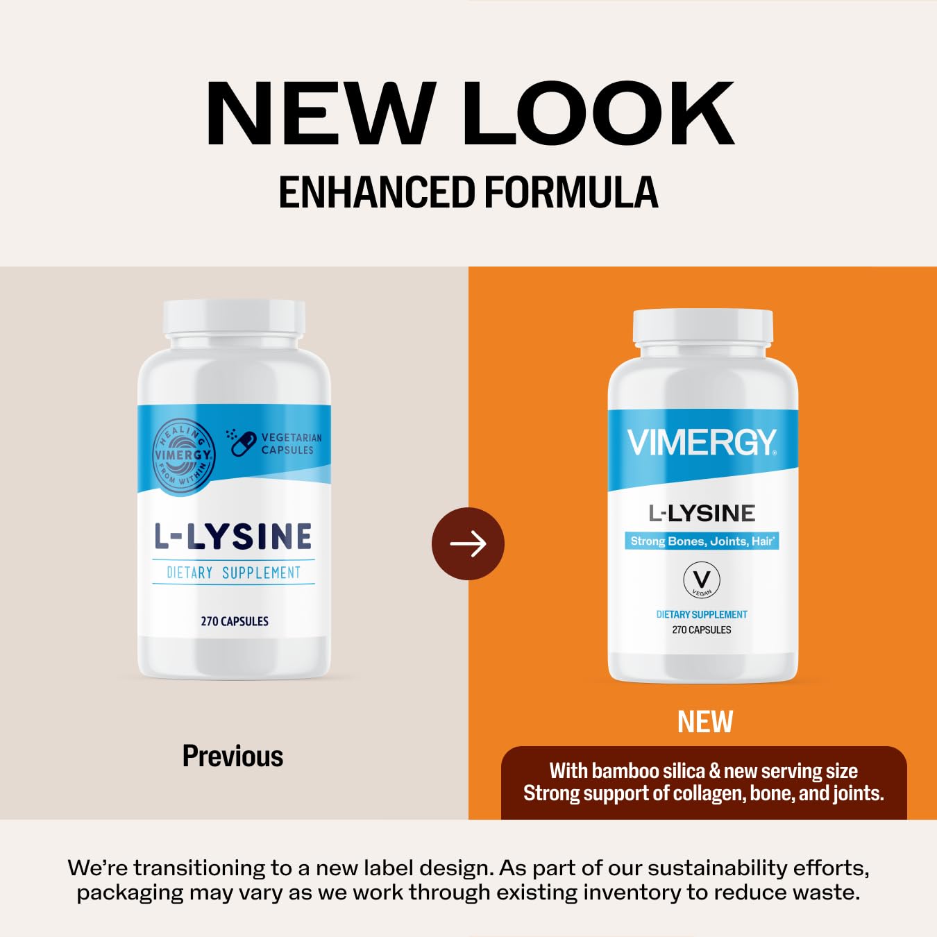 Vimergy L-Lysine Supplement | Vegan, Non-GMO, Gluten-Free


