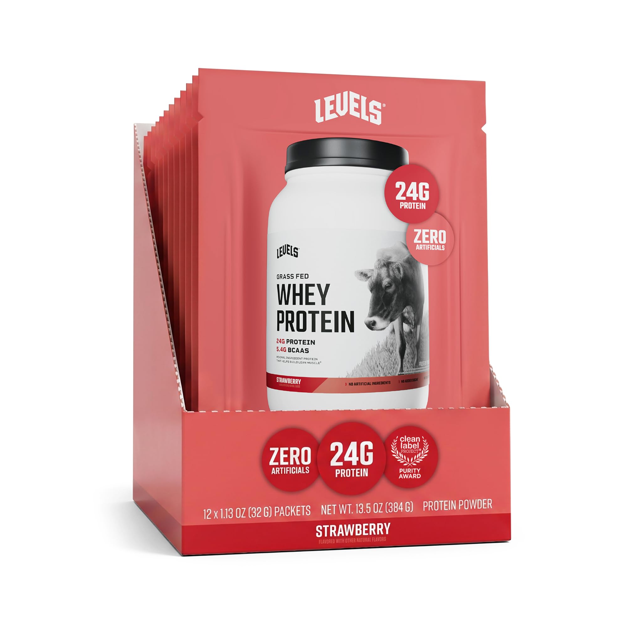 Levels Grass-Fed Whey Protein Powder No Artificials