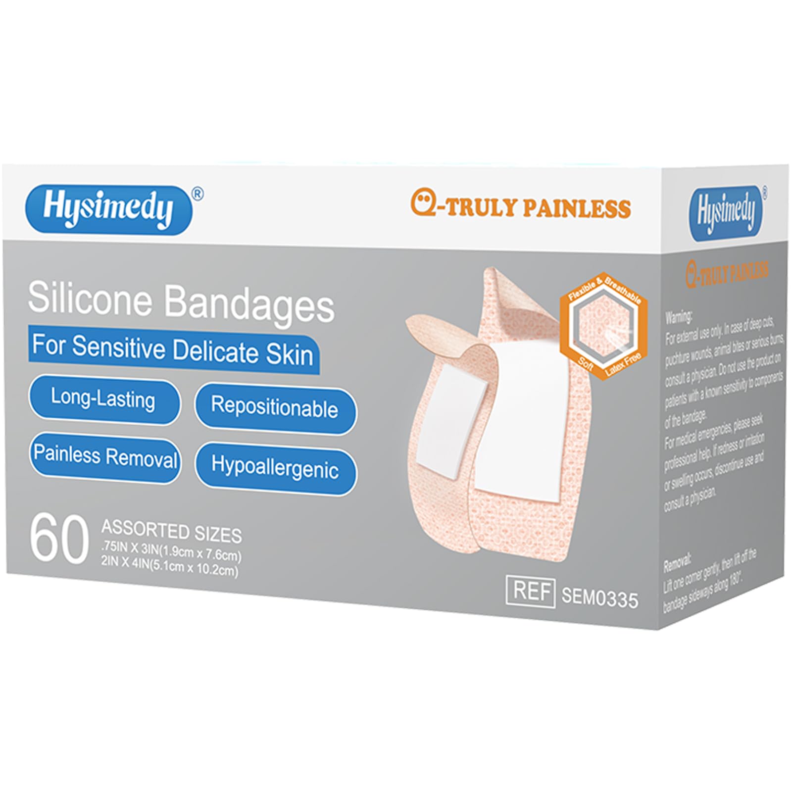 Hysimedy Silicone Bandages for Sensitive Skin|Hypoallergenic

