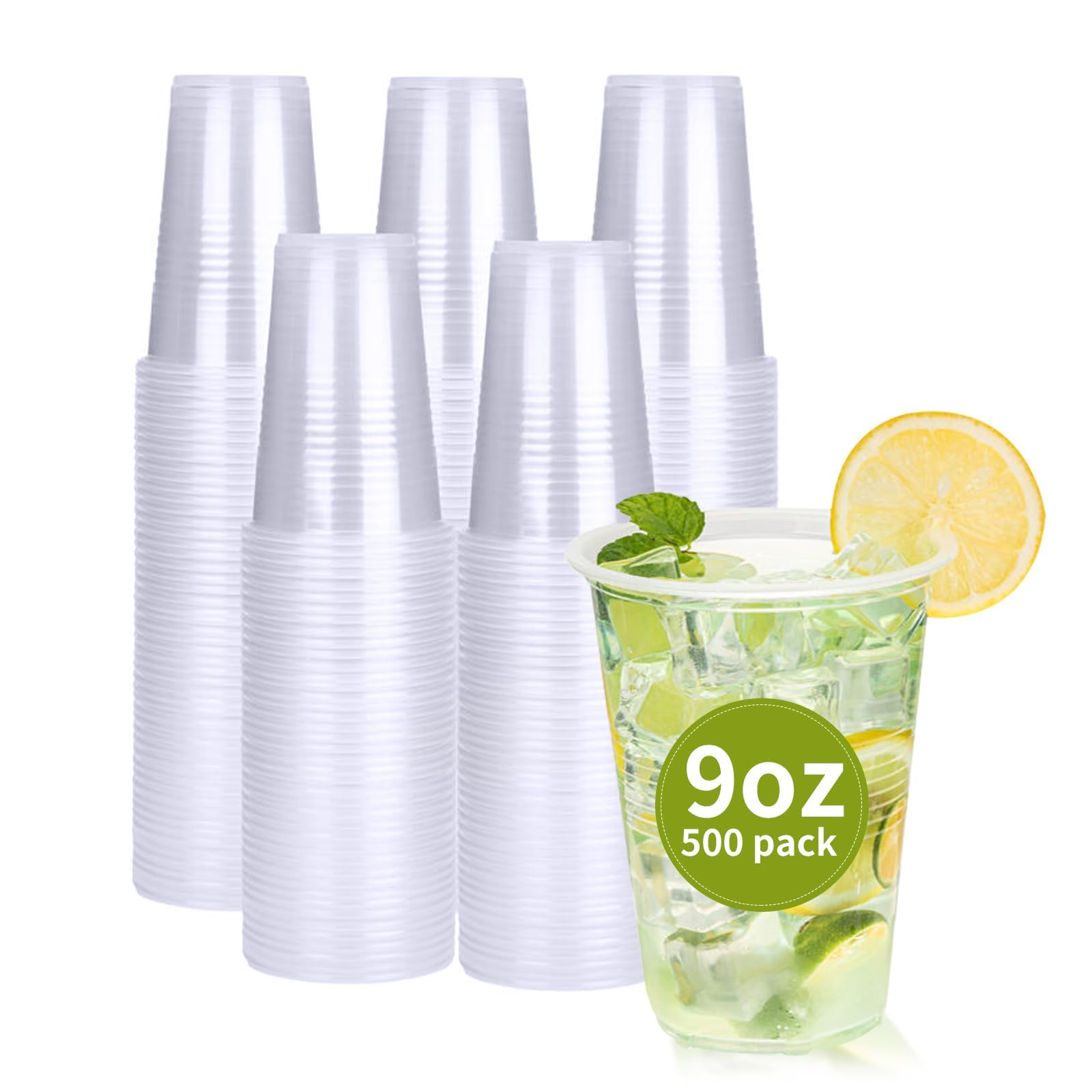 RACETOP Clear Disposable Plastic Cups for Parties

