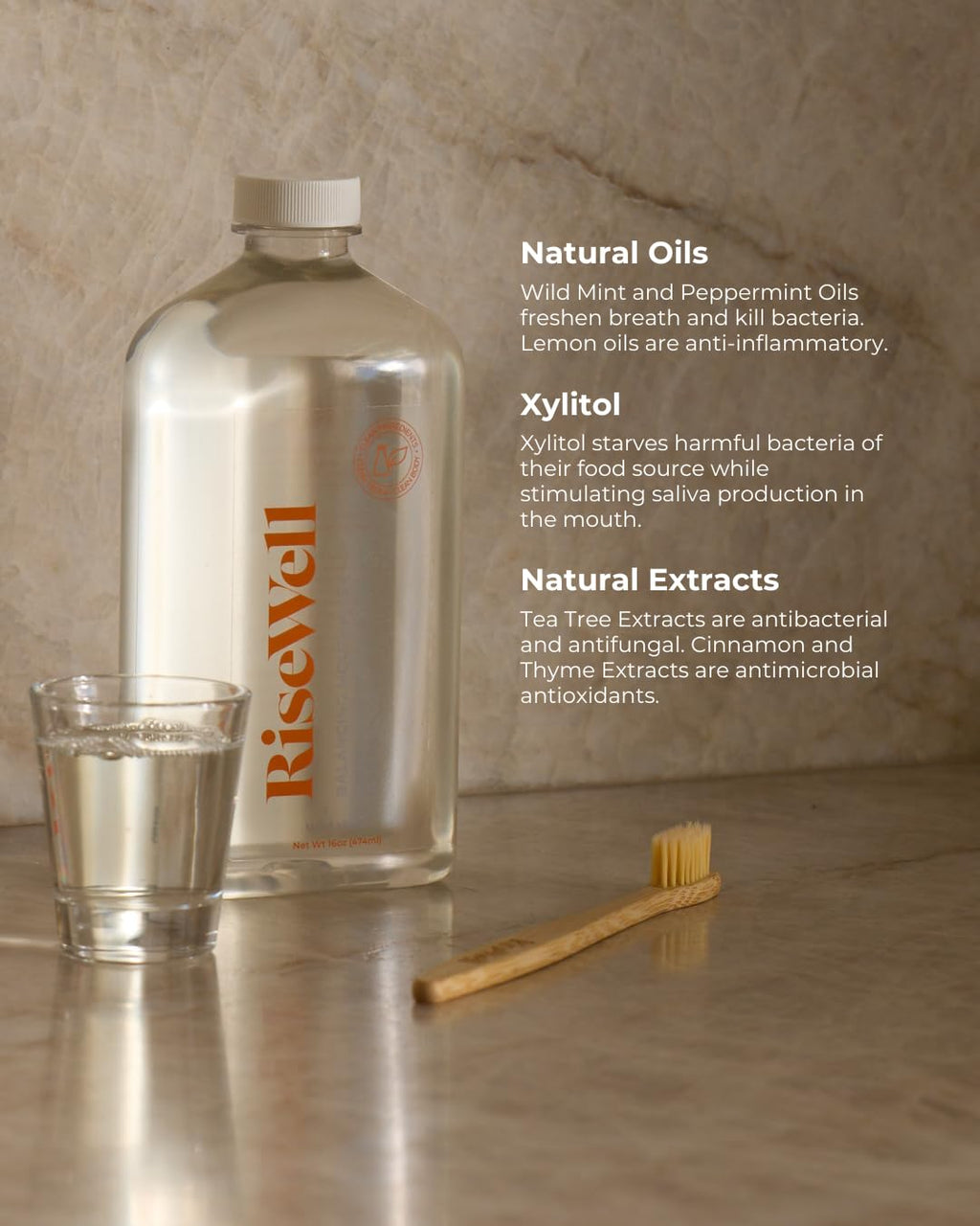 RiseWell Balancing Mouthwash - pH Balanced, Alcohol-Free

