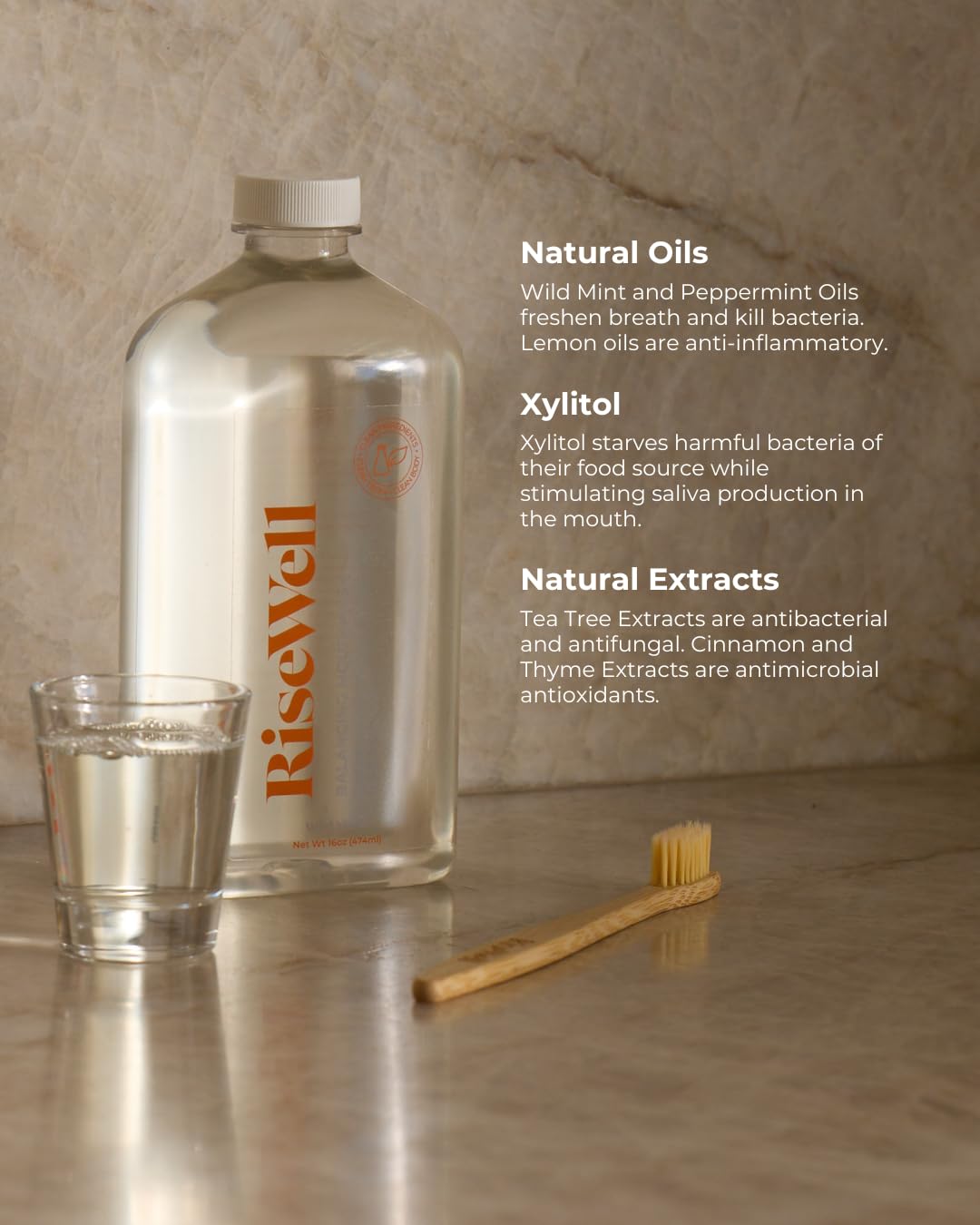 RiseWell Balancing Mouthwash - pH Balanced, Alcohol-Free

