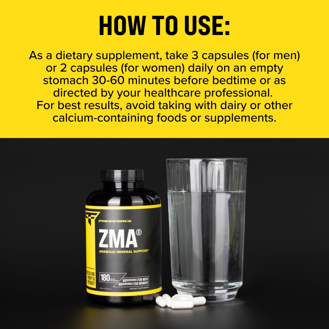 Primaforce ZMA Dietary Supplement | Non-GMO Gluten-Free

