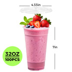 FLXzaszo Premium Disposable Plastic Cups with Lids

