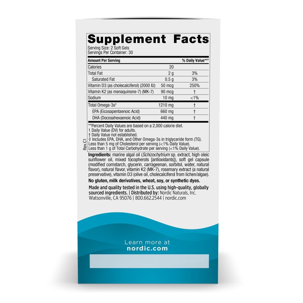 Nordic Naturals Ultimate Omega Plant-Based Omega Fatty Acids


