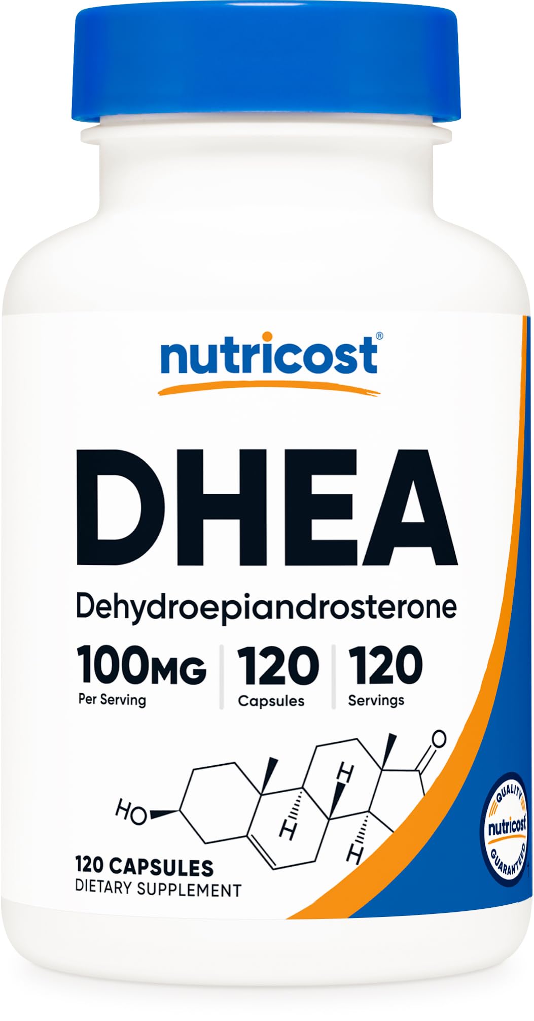 Nutricost DHEA 100mg Dietary Supplement - Gluten Free, Soy Free, Non-GMO