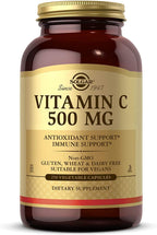 Solgar Vitamin C 500 mg Vegetable Capsules – Immune Support & Antioxidant