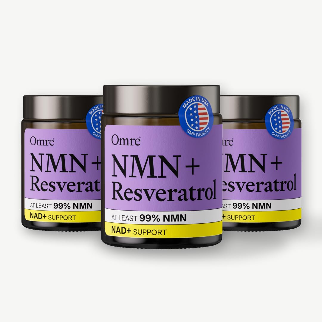 Omre NMN + Resveratrol NAD+ Support, 60 Capsules