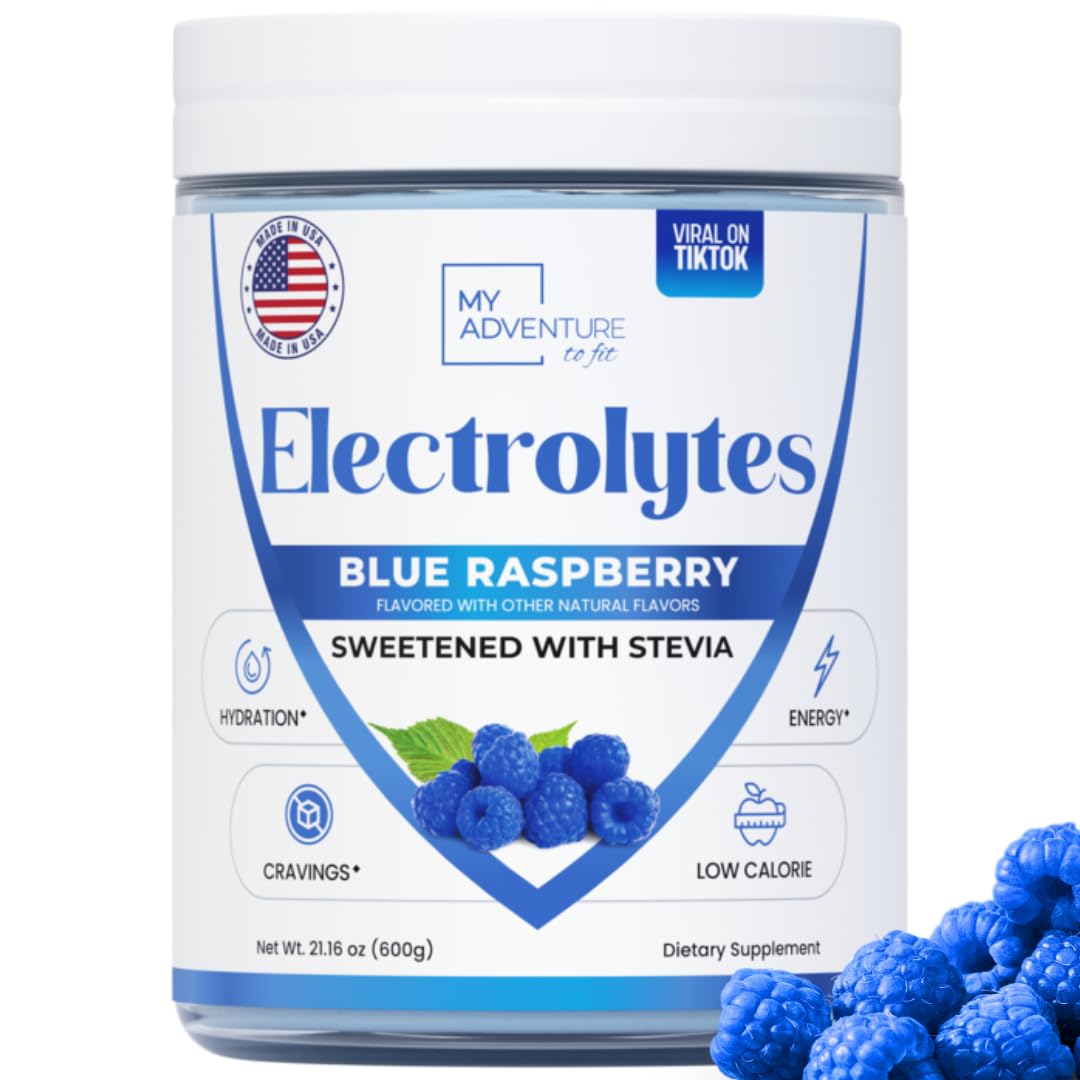 Blue Raspberry Electrolyte Powder Zero Sugar - Caffeine Free & Vegan