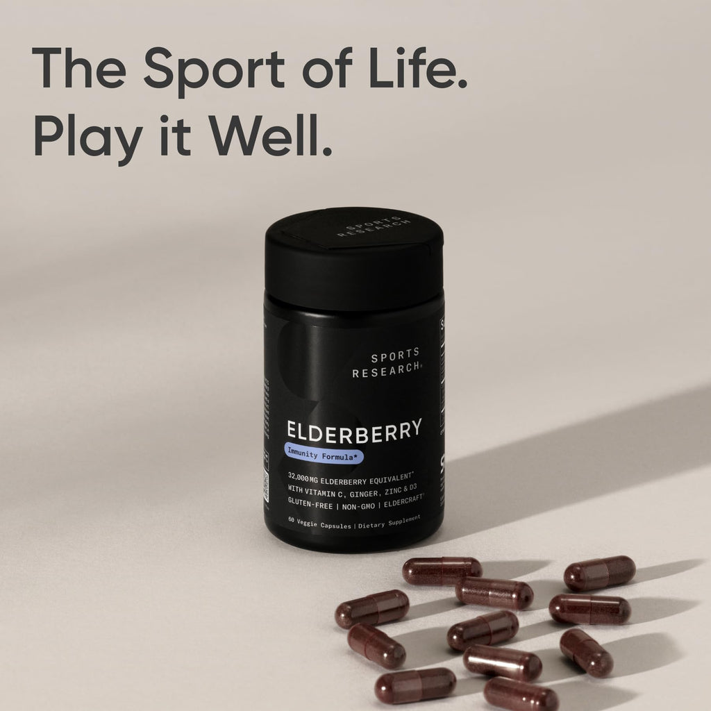 Sports Research Elderberry Immune Support Zinc D3 | Vegan

