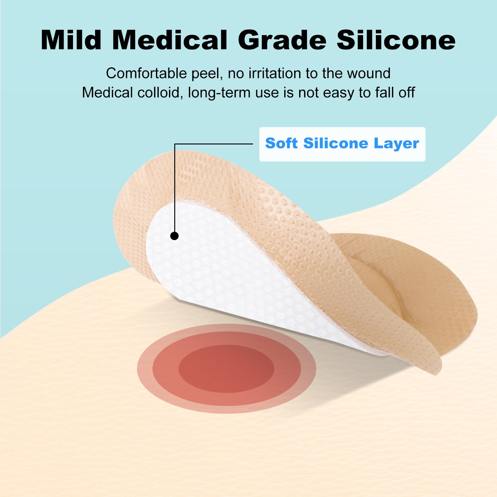 Sacral Silicone Foam Dressing for Pressure Sores


