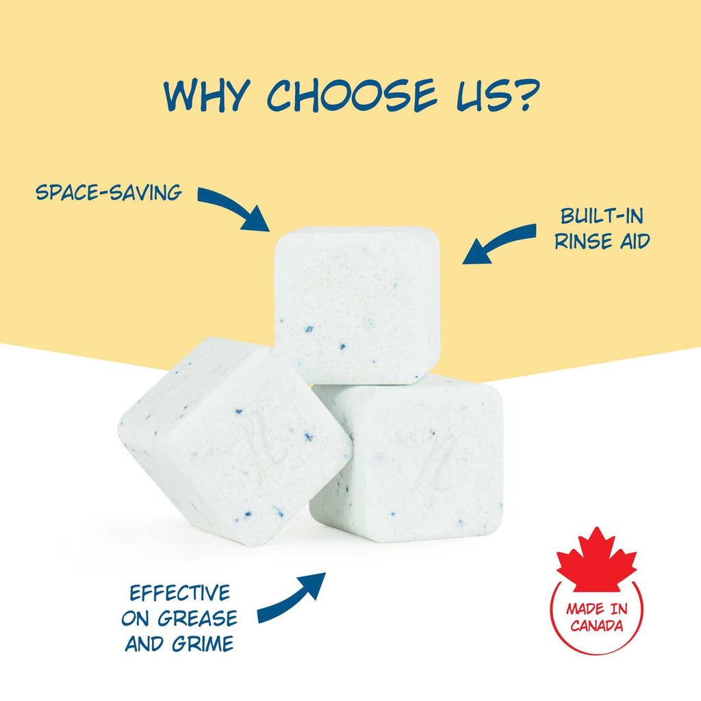 Nellie's Dish Cubes Dishwasher Detergent | Powerful Cleaning

