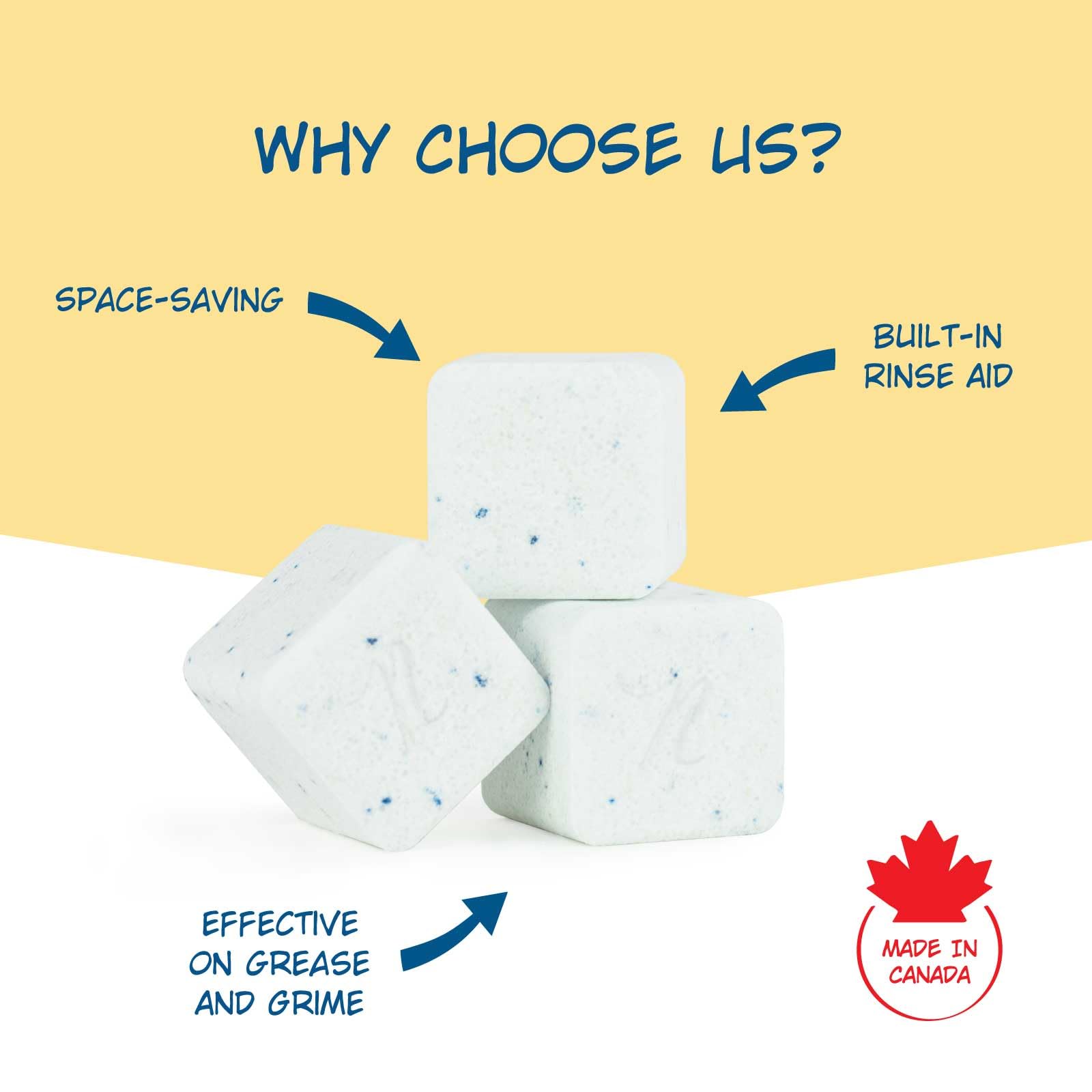 Nellie's Dish Cubes Dishwasher Detergent | Powerful Cleaning

