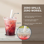 Voatree BPA-Free Disposable Cups with Lids & Straws

