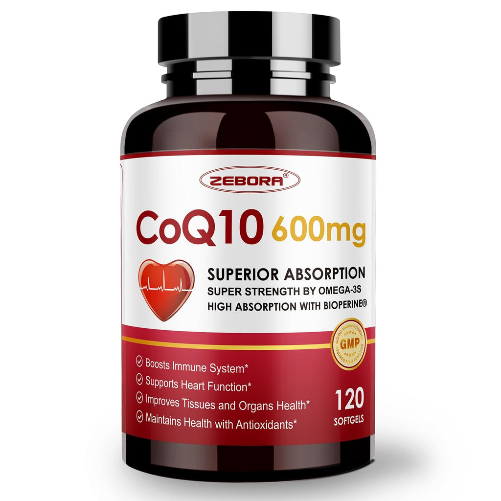 ZEBORA CoQ10 Softgels with BioPerine & PQQ

