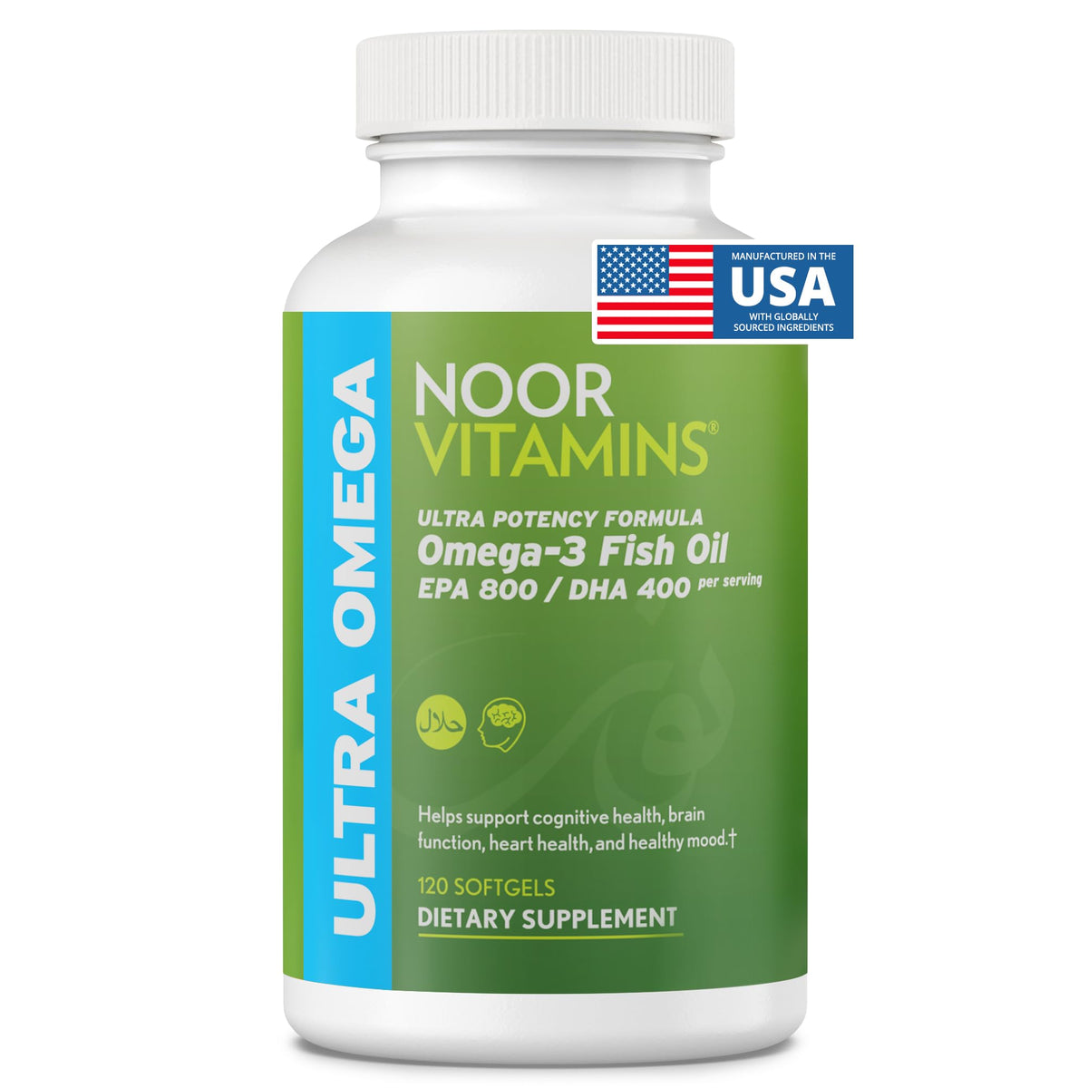 Noor Vitamins Halal Fish Oil Omega-3 Supplement

