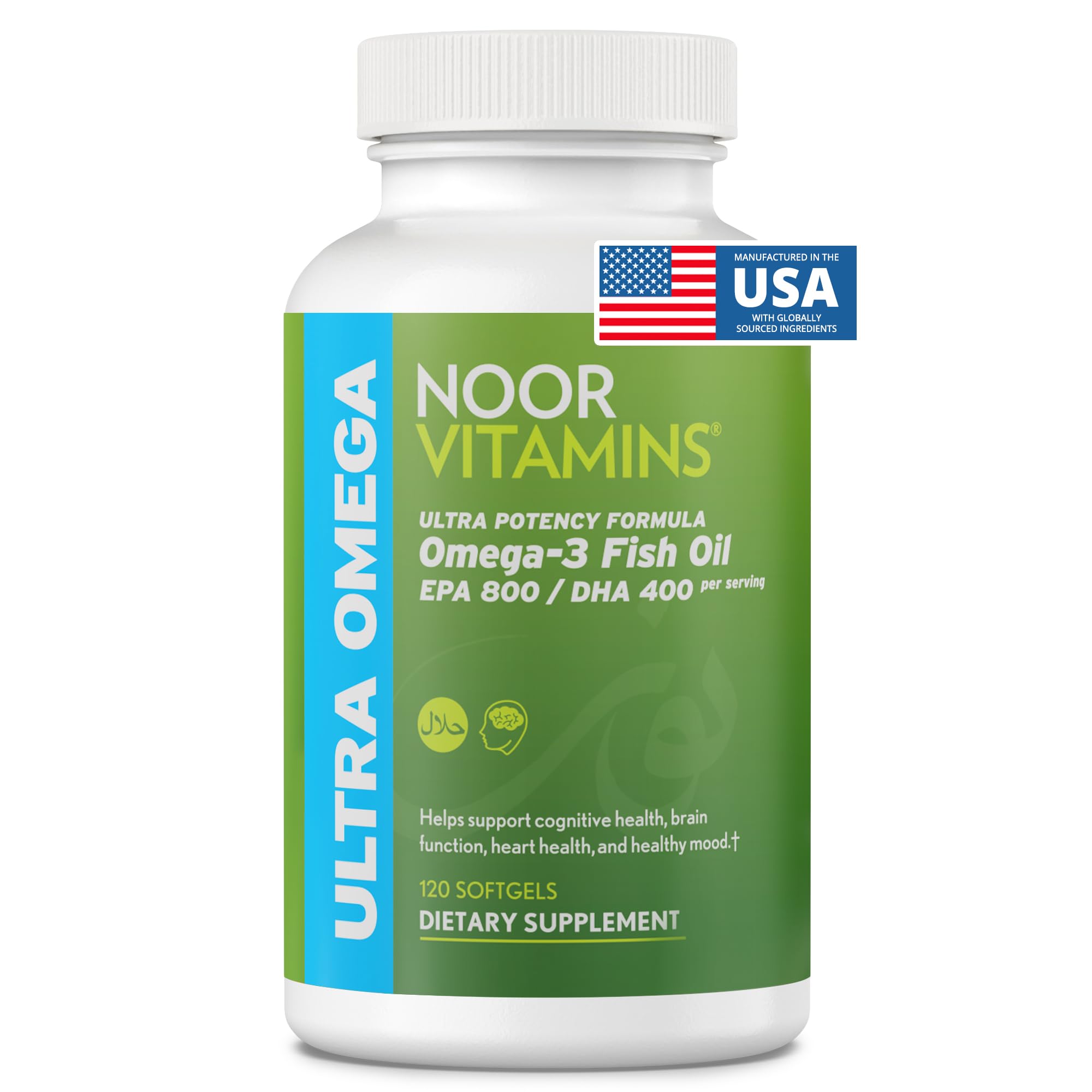 Noor Vitamins Halal Fish Oil Omega-3 Supplement

