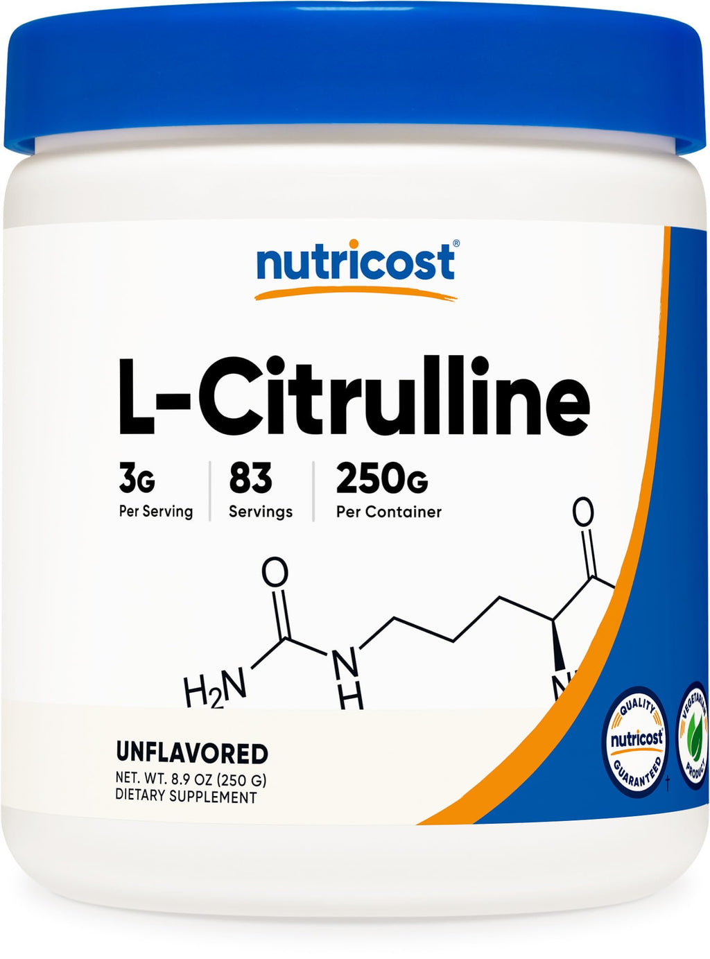 Nutricost L-Citrulline Base Powder - Pure, Non-GMO, Gluten Free
